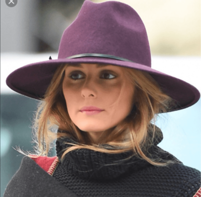 Reiss Mimi burgundy trilby hat on Olivia Palermo | eBay UK display picture 2