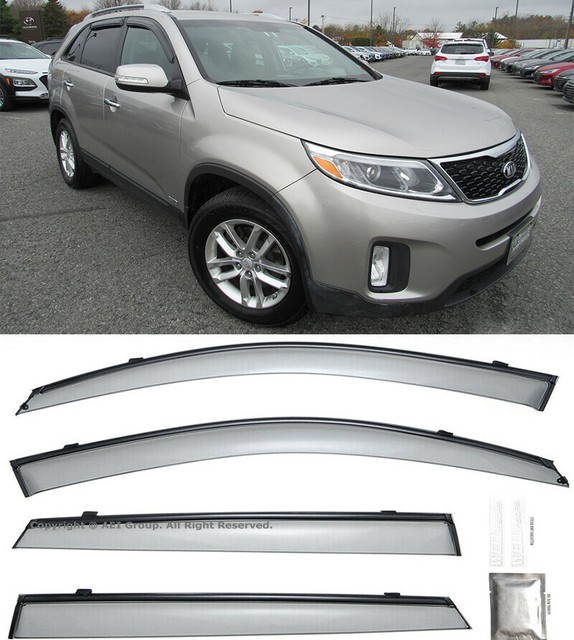 For Kia Sorento 1115 on Wellvisors Window Visors Side Deflectors