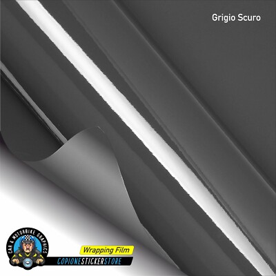 Glossy DARK GREY Car and Motorcycle Wrapping Adhesive Film