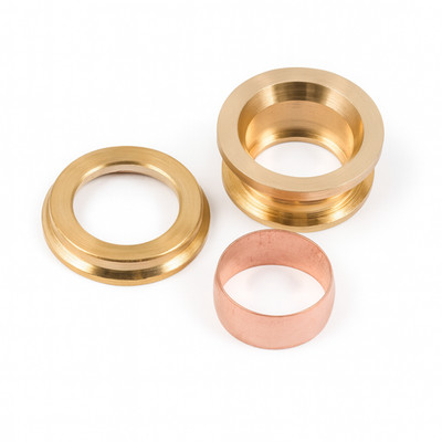 Westco 54mm x 28mm 3-teiliges Kompressionsreduzierset Messing Kupferrohr Adapter