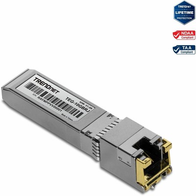 TRENDnet 10G RJ-45 Copper SFP+ Module, Convert A Standard SFP+ Slot Into A RJ-45