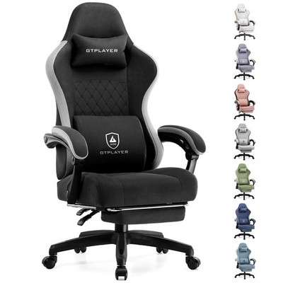 Gaming Chair, Computer Office Chair with Pocket Spring Cushion, Linkage Armre...