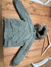 Baby Gap/ Gap Fur Hooded Winter Jacket Olive Size 5 Years Excellent Condition