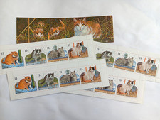 Belgique - Lot de 5 carnets de 4 timbres - Nature / Chats