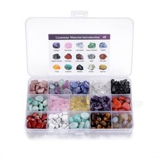 15 Assorted Tumbled Stones and Crystals Bulk, Irregular Rocks Natural Polishe...