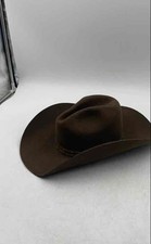 Stetson Mens Brown Classic Wide Brim Lined Cowboy Hat Size 58 7 1/4