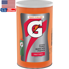 Gatorade Thirst Quencher Powder, Fruit Punch, 76.5 oz Canister Makes 9 Gallon