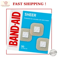 BAND-AID Brand Sheer Spots Adhesive Small Square Bandages - One Size, 50 ct