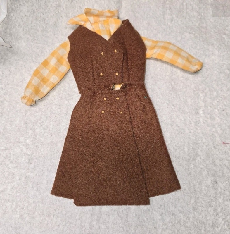 VTG Barbie Doll Outfit Shirt, Vest & Skirt OOAK