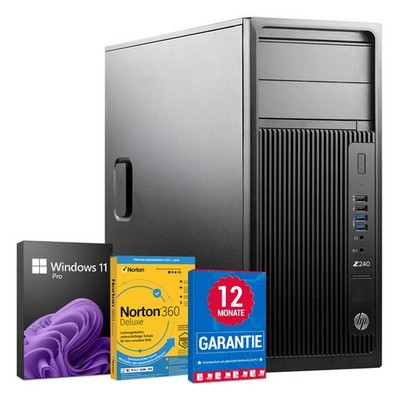 HP Workstation Z240 Tower Computer i5-6500 8GB 256GB SSD Win 11Pro