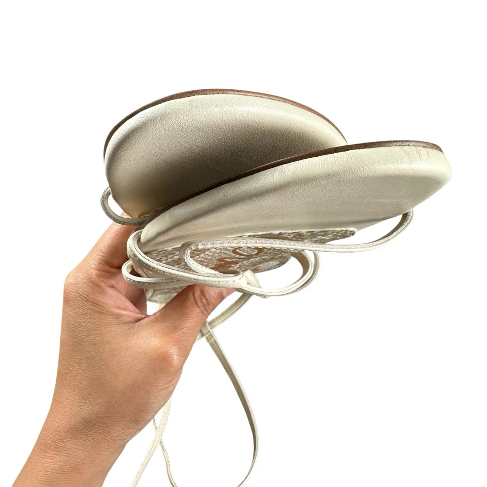 Sam Edelman Ellina Strappy Flat Sandals Women’s 9.5 Cream Leather Ankle Strap - Image 4 of 4