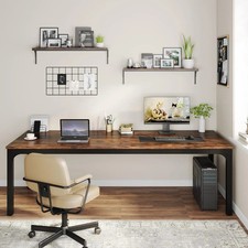 Large Industrial Computer Desk 200cm Double Workstation Steel Frame