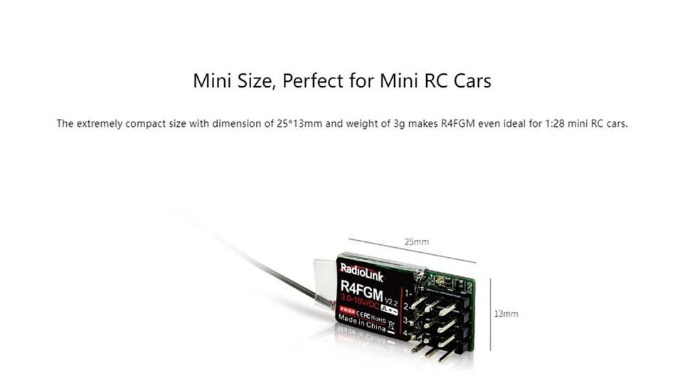 RadioLink RC Receiver R8FGH R8FG R8EF R8FM R8XM R7FG R6FG R6F R4FGM 2.4GReceiver - Image 3 of 4