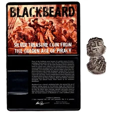 Silver Treasure Coin - Blackbeard's 1 Real Album from the Golden Age of Piracy