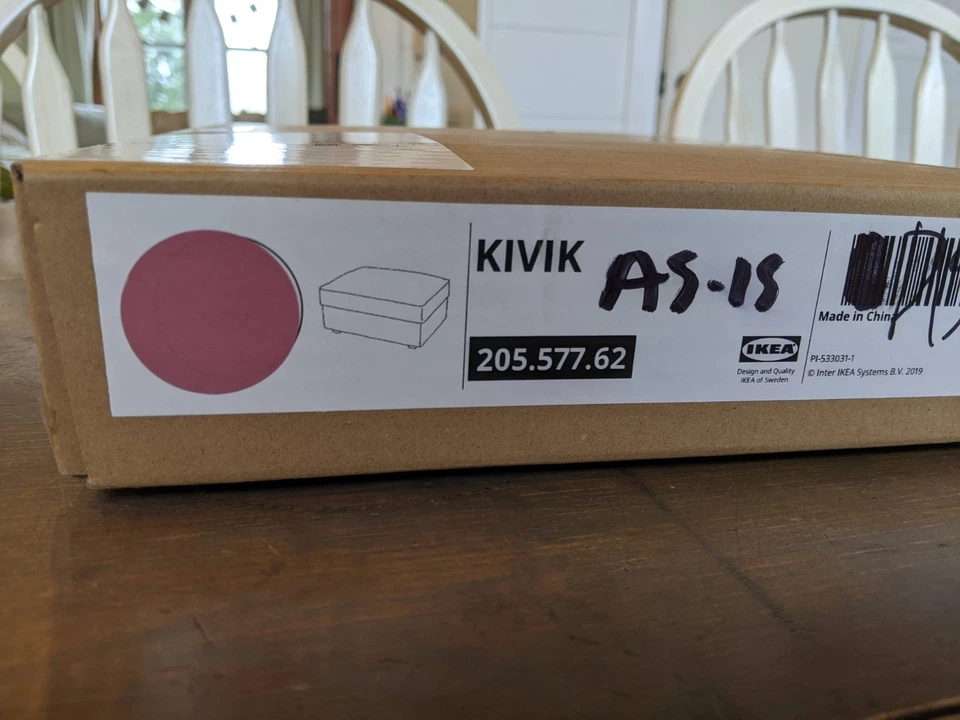 SOLO CUBIERTA OTOMANA/REPOSAPIÉS IKEA KIVIK Gunnared marrón claro-rosa 205.577.62 Foto 2 de 4