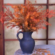 Rustic Ceramic Pitcher Vase with Handle, Vintage Jug Style Decorative Flower ...