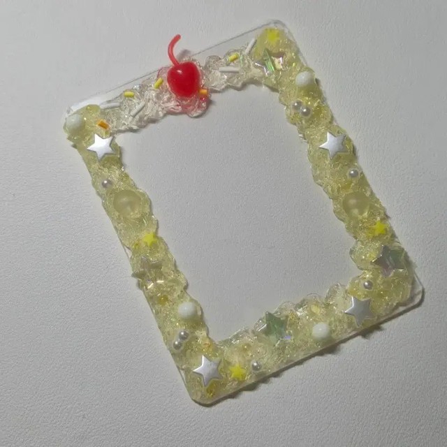 Decoden Toploader Yellow Soda, Handmade Accessory, Brand New