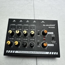 Mini 4-Channel Stereo/Mono Audio Mixer MIC/Music Switcher Digital Home Tuner 