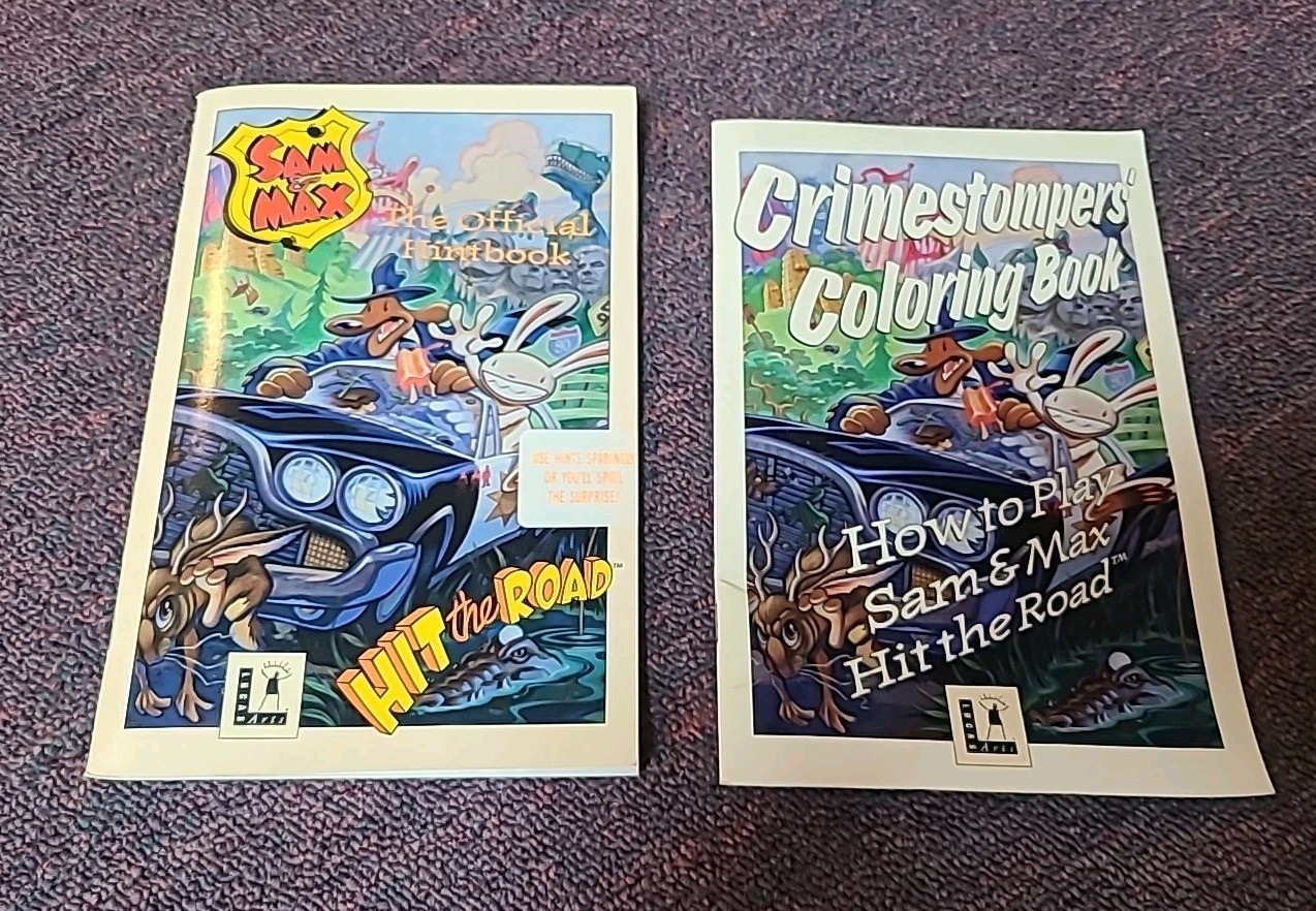 Sam & Max Hit the Road PC Big Box IBM CD-ROM Lucas Arts (Complete ...