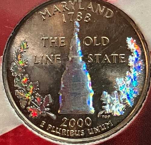 2000 State 25c Quarter Set ~Brilliant Toning, MA, MD, NH, VA, SC - Picture 4 of 6