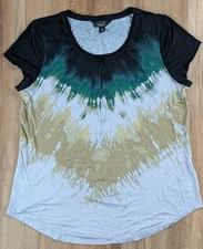 simply vera wang Retro Tie Dye top petite medium Sz PM 