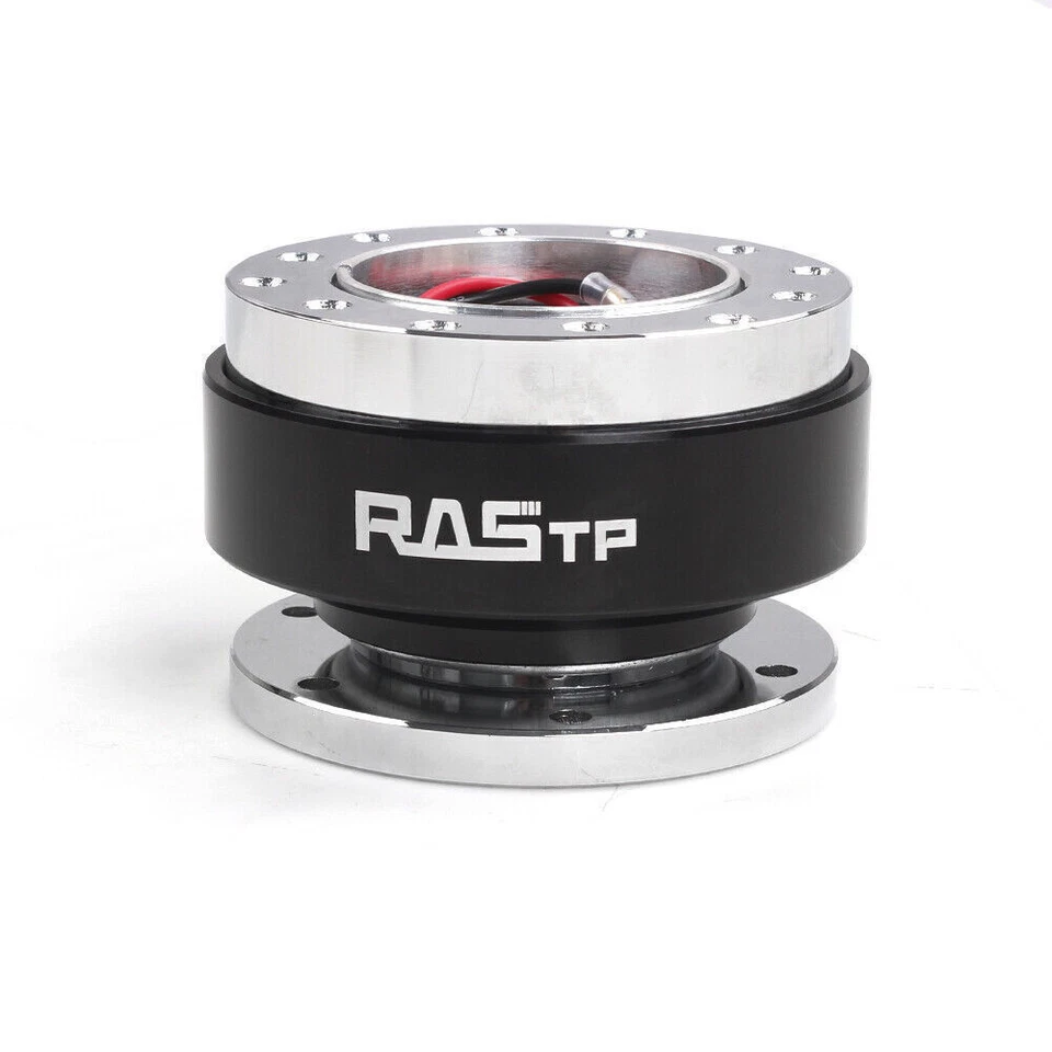 Black Steering Wheel Quick Release + Hub Adapter 160H For Mazda Miata RX-8 MX - Image 4 of 4