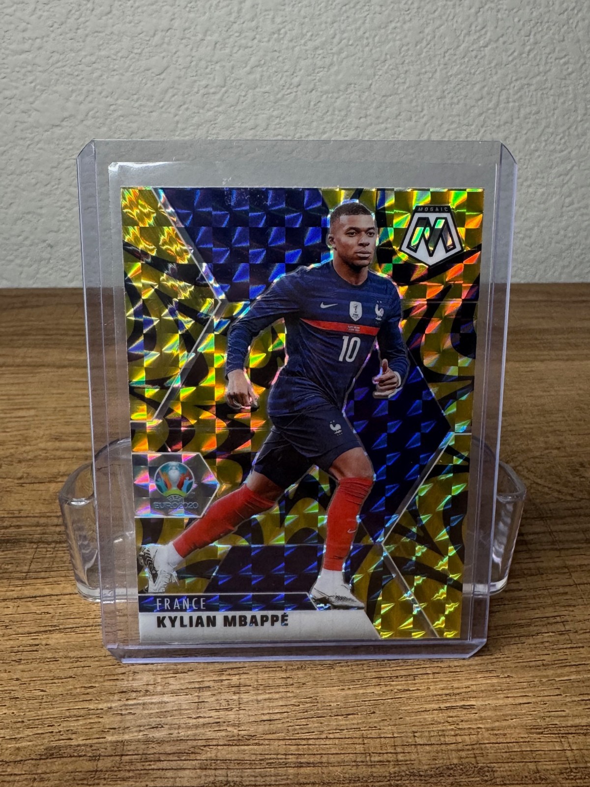 Kylian Mbappe -2021 Panini Mosaic UEFA Euro 2020 - #112 Reactive Gold Mosaic