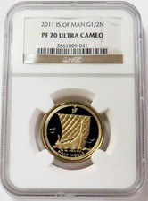 2011 GOLD ISLE OF MAN 1/2oz NOBLE NGC PF 70 ULTRA CAMEO 5820.00 per troy oz