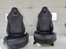 17-20 Ferrari Portofino Black Bucket Driver Passenger Seats Powerheatmemory