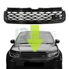 ADATTO PER RANGE ROVER EVOQUE PURE PRESTIGE GRIGLIA ANTERIORE DINAMICA STILE SVR NERO LUCIDO