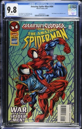 AMAZING SPIDER-MAN #404 (1995) CGC 9.8 WP SPIDEY VS BEN REILLY BATTLE COVER kg
