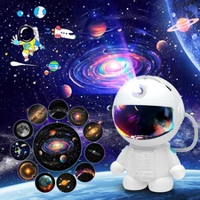 Space Galaxy Night Light Projector, Ultra-HD Astronaut Design, 12 Film Discs,...