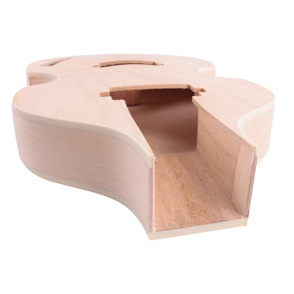 Diy BB2 electric bass kits 4strings set neck hollow body maple neck rosewood - Image 4 of 4