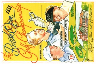 Postkarte>>Michael O 'Brien, The British Open Golf Championship 2001, David Duval