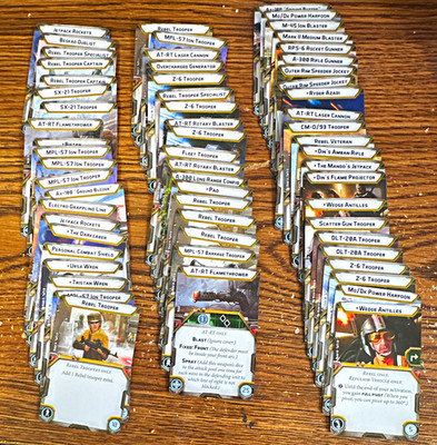 Star Wars Legion rebel upgrade card lot ￼