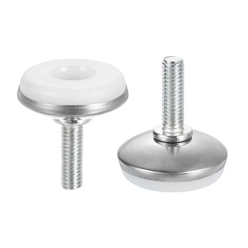 Screw-on Furniture Levelers Adjustable Thread M6 – Silver M6x20x28mm 8-pack