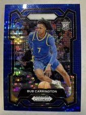 2024-25 Prizm Draft Picks Bub Carrington #88 Blue Pulsar 66/99 Rookie RC Pitt