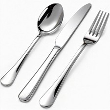 60 Piece Bulk Silverware Set for 20, Stainless Steel Heavy Forks Spoons and K...