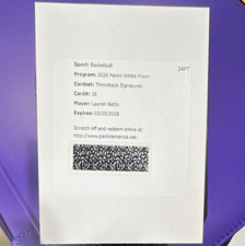 2026 Panini WNBA Prizm Throwback Signatures Lauren Betts Redemption #16