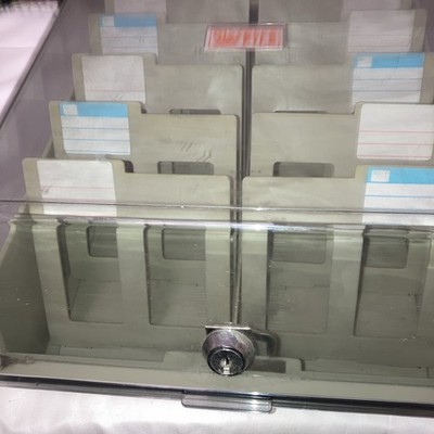 Diskette abschließbar 3,5'' Diskette Ablage Aufbewahrungsbox 