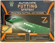 Golf Putting Green System Automatic Return Club Champ 7 Foot Put Black & Green
