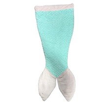 Authentic Kids Plush Fleece Mermaid Tail Blanket Teal Pink