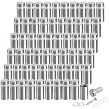 60 Pcs Stainless Steel Standoff Screws, 1/2X1 Inch Mounting Glass Hardware Adver