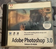 Adobe Photoshop 3.0 Deluxe CD-ROM PC 1995 Disc Only Genuine Vintage