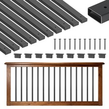 VEVOR 61 Pack Deck Balusters 29.5 in Rectangle Steel Railing Spindles Black
