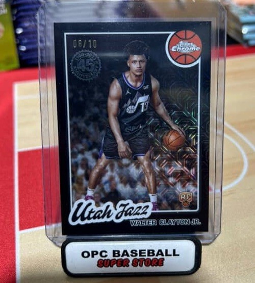 2025 Topps Chrome Walter Clayton Jr. Black Mojo  /10 Utah Jazz