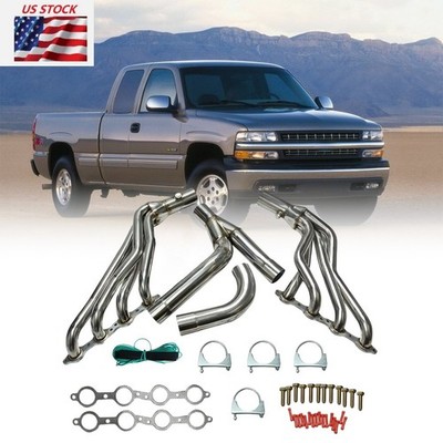 For Silverado Sierra Truck 1 3/4 Long Tube Headers Y-Pipe 99-06 4.8L 5.3L 6.0L