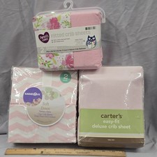 Crib Sheet Lot Carter's BabiesRus  Parent's Choice Pink