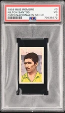 1958 RUIZ ROMERO CAMPEONATOS NACIONALES '59 H/C #3 NILTON SANTOS PSA 3
