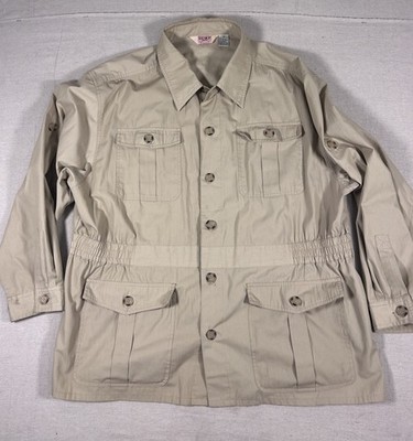 True Vintage Duke Haband Beige Cruiser Style Jacket Men's 2X Casual Mid-Length